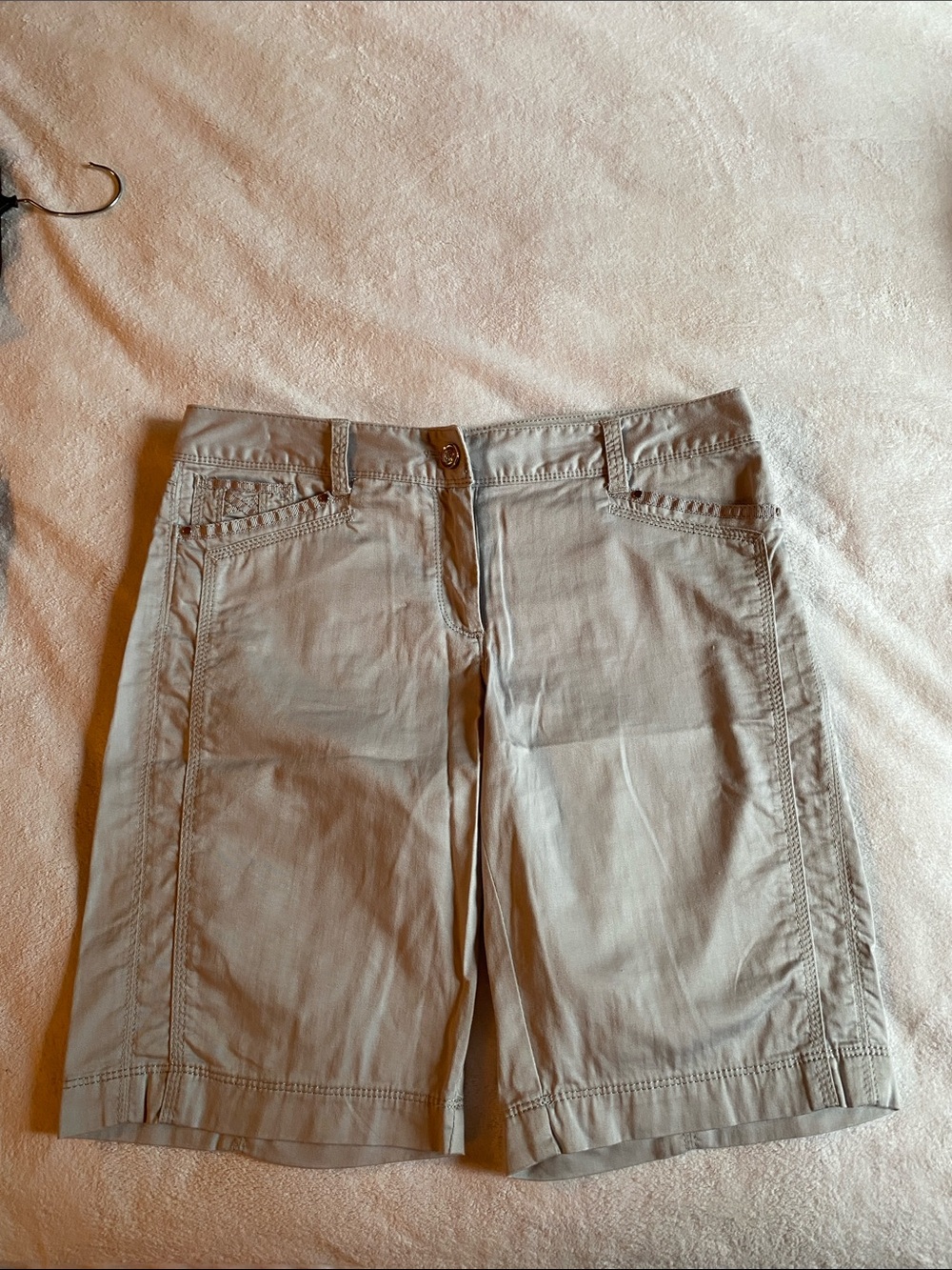 White House Black Market Soft Dove grey Bermuda shorts
